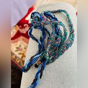 Handmade Multicolor Seed Bead Braided for art